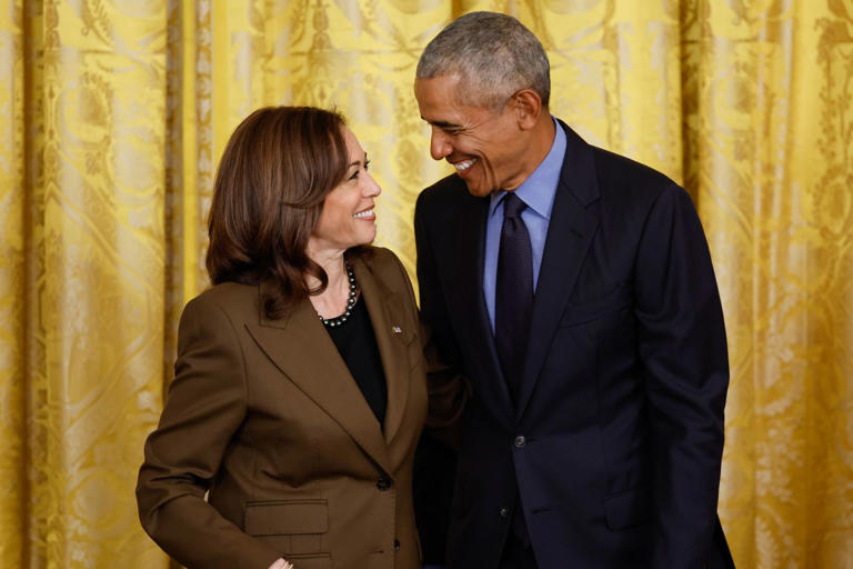 Barack Obama and Michelle Obama Endorse Kamala Harris for President© Chip Somodevilla/Getty Images